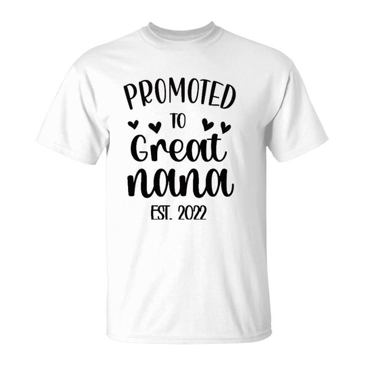 Womens Promoted To Great Nana Est 2022 New Great Nana Soon To Be T-Shirt