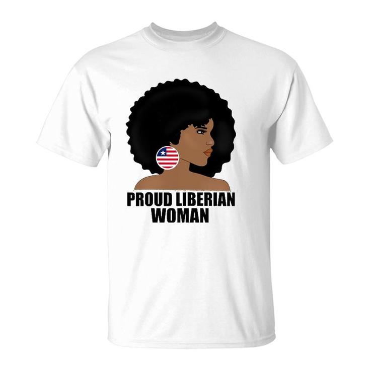 Womens Proud Liberian Woman Mothers, Liberia Flag Gift T-Shirt Womens Proud Liberian Woman Mothers, Liberia Flag Gift T-Shirt