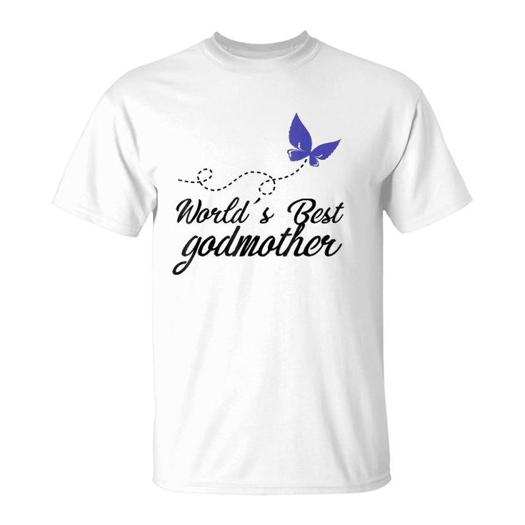 World's Best Godmother - Butterfly Godmom God Mother T-Shirt