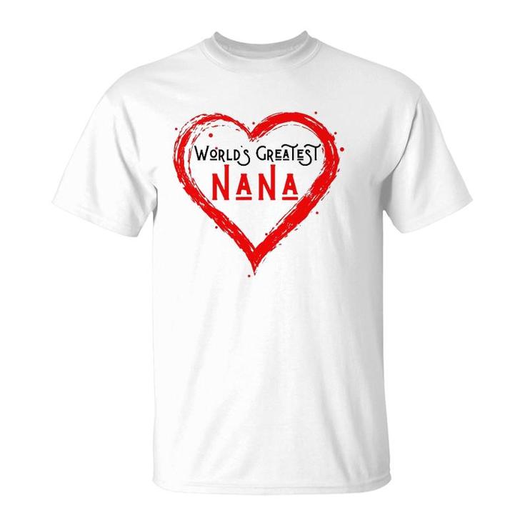 World's Greatest Nana Grandma Love Distressed Mother's Day T-Shirt