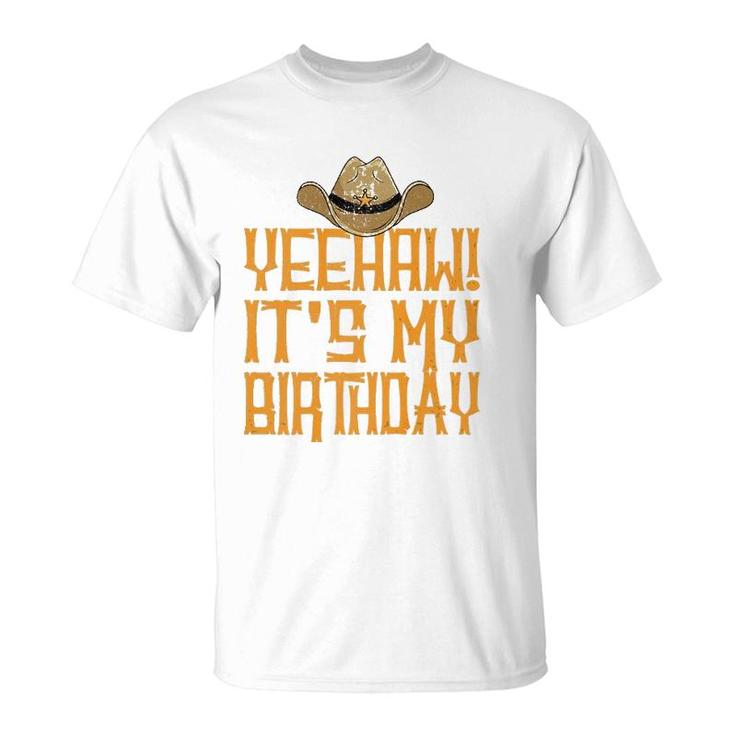 Yeehaw It's My Birthday Western Cowboy T-Shirt
