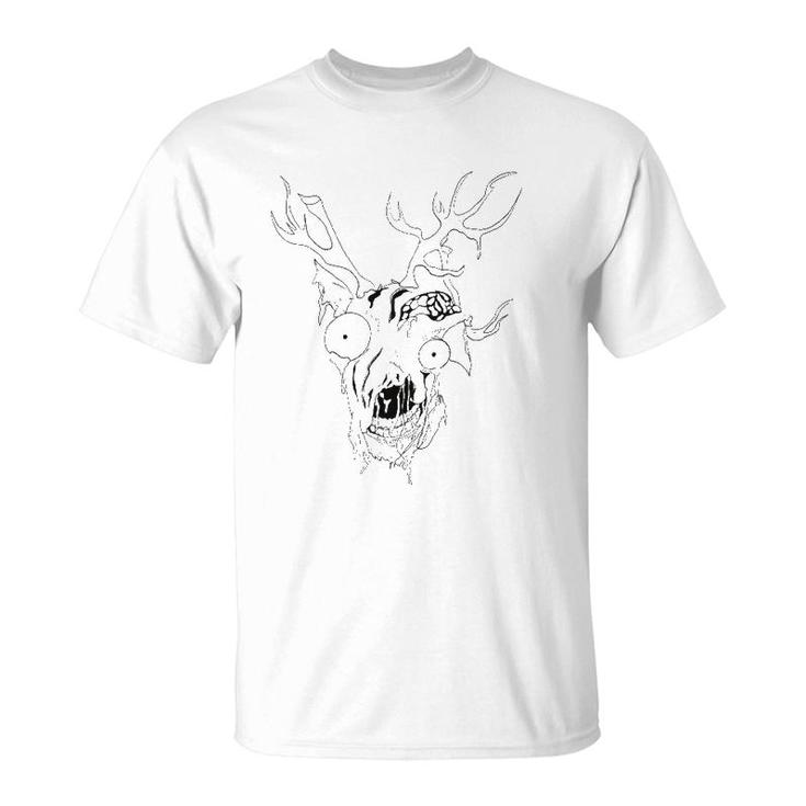 Zombie Deer Vintage Scary T-Shirt