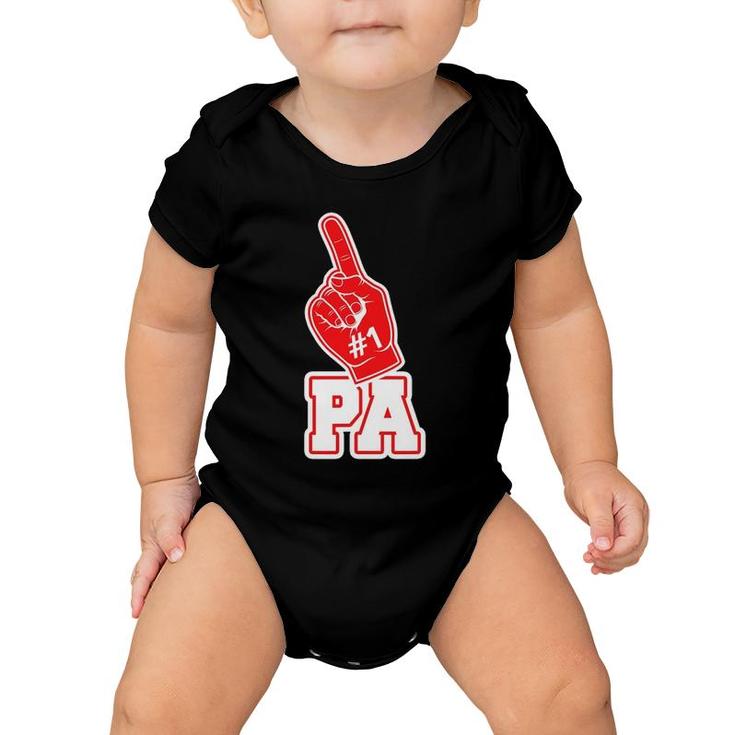 1 Pa - Number One Foam Finger Father Gift Tee Baby Onesie