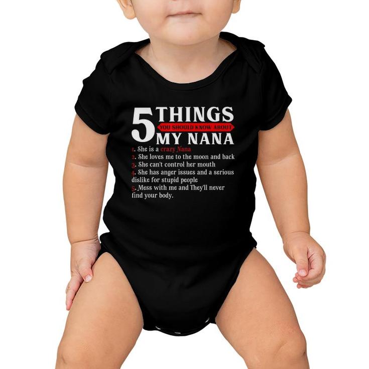 5 Things You Should Know About My Nana Mother's Day Baby Onesie