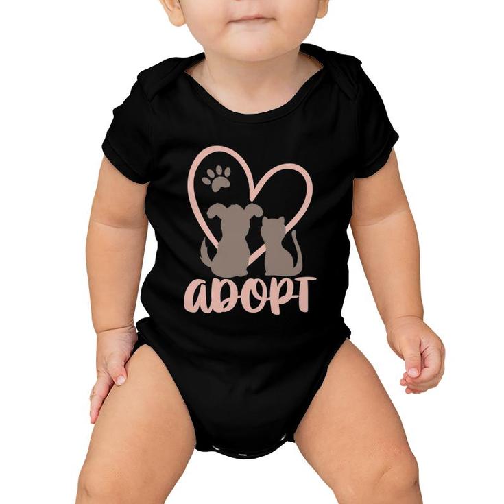Adopt Rescue Pet Owner Rescue Mom Or Dad - Dog And Cat  Baby Onesie