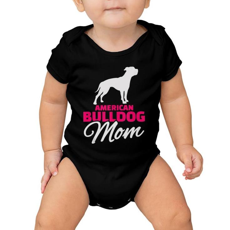 American Bulldog Dog Mom  Baby Onesie