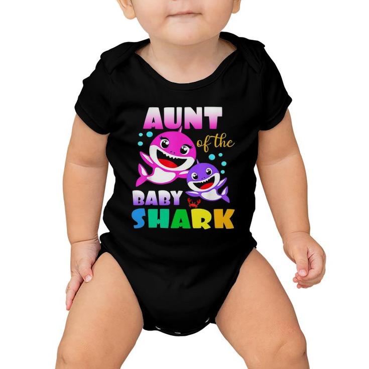 Aunt Of The Baby Birthday Shark Aunt Shark Christmas Baby Onesie