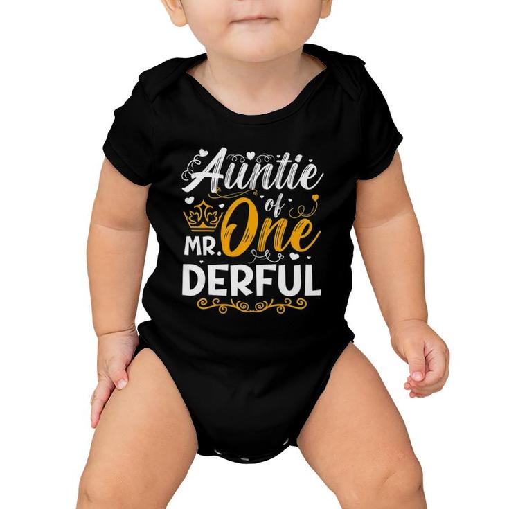 Auntie Of Mr Onederful Party Matching Family 1St Birthday Baby Onesie