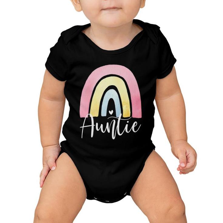 Auntie Rainbow Mother's Day Gift For Women Aunt From Nephew Baby Onesie