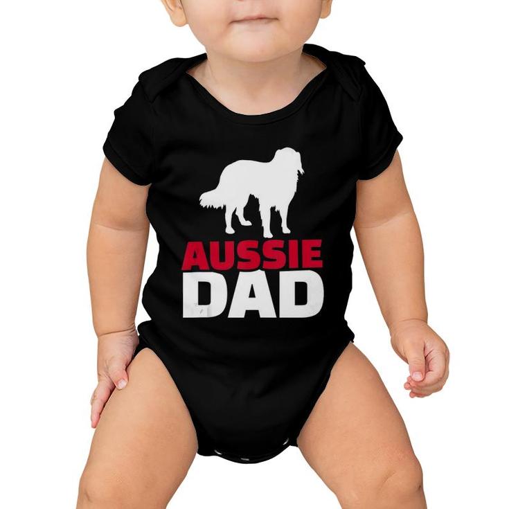 Aussie Australian Shepherd Dad  Baby Onesie