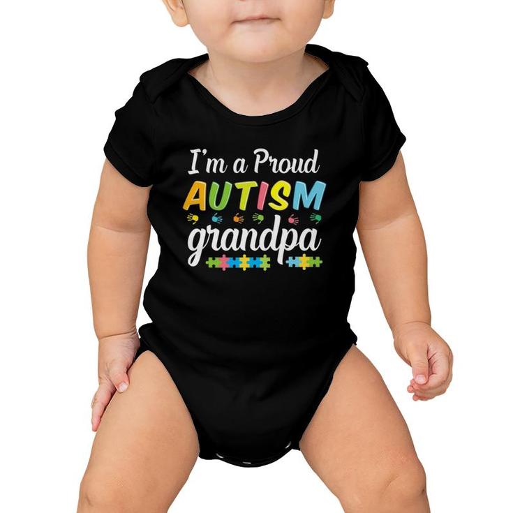 Autism Grandpa Awareness For I'm A Proud Grandfather Warrior Baby Onesie