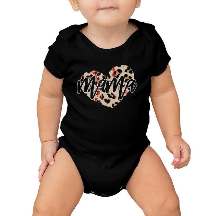 Baseball Mama Leopard Mom Mother's Day Baby Onesie