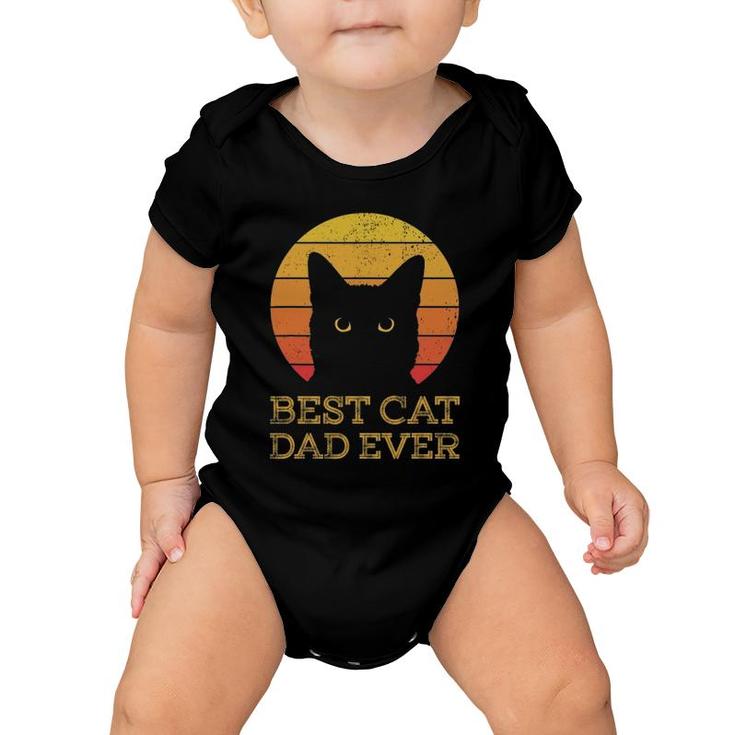 Best Cat Dad Ever Vintage Funny Cat Daddy Father's Day Baby Onesie