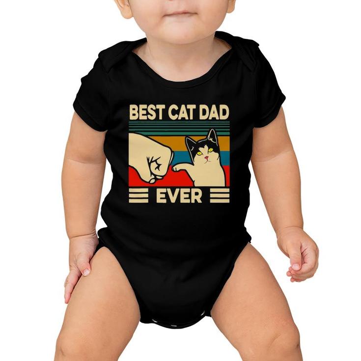 Best Cat Dad Ever Vintage Men Bump Fit Fathers Day Gift Baby Onesie