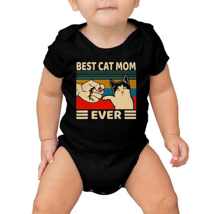 Best Cat Mom Ever Women Vintage Bump Fit Mothers Day Baby Onesie