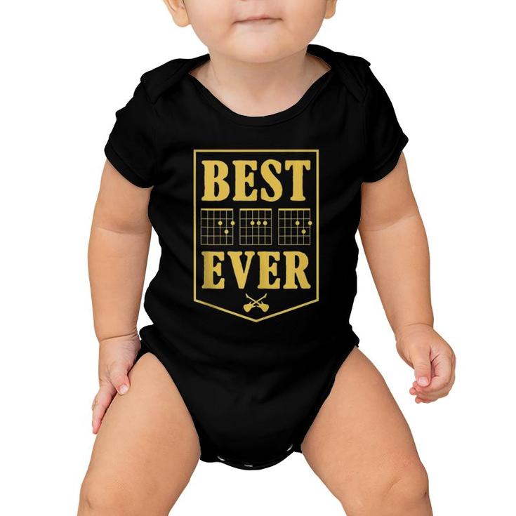 Best Dad Ever Guitar Fret Tab Funny Guitar Player Gift Baby Onesie