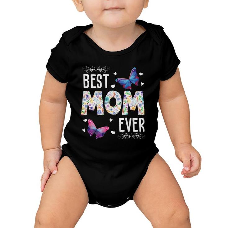 Best Mom Ever Colored Patterns Mother's Day Mama Birthday Baby Onesie