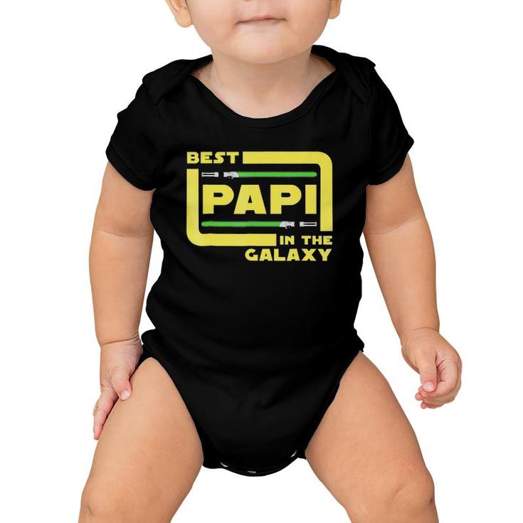 Best Papi In The Galaxy Father's Day Funny Dads Baby Onesie