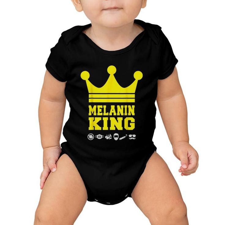 Black Man Pride Melanin King Fathers Day Plus Size Baby Onesie
