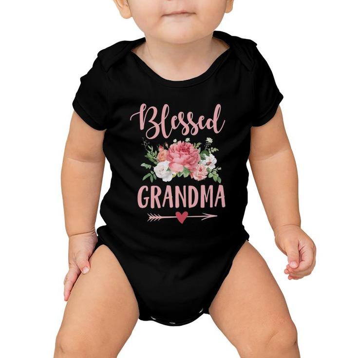 Blessed Grandma Cute Floral Mother's Day Baby Onesie