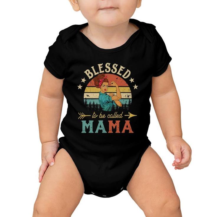 Blessed To Be Called Mama Women Vintage Decor Mom Baby Onesie