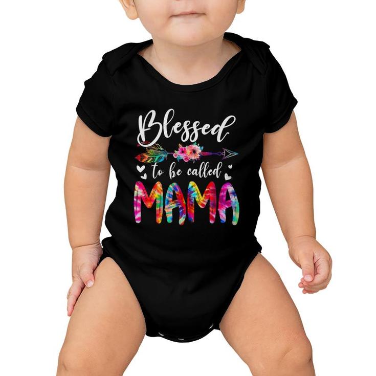 Blessed To Be Called Mom & Mama Floral Tie Dye Mother's Day Baby Onesie