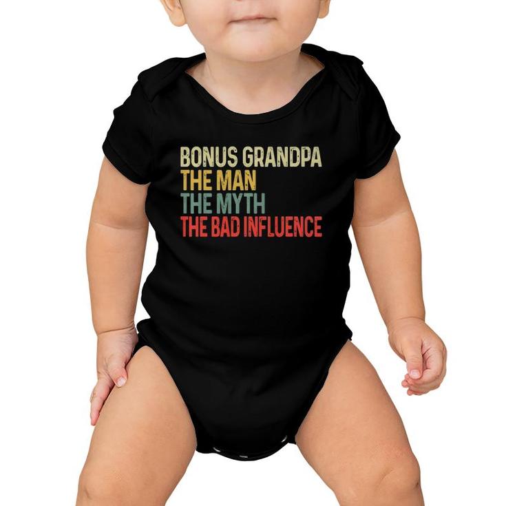 Bonus Grandpa The Myth Bad Influence Funny Fathers Day  Baby Onesie