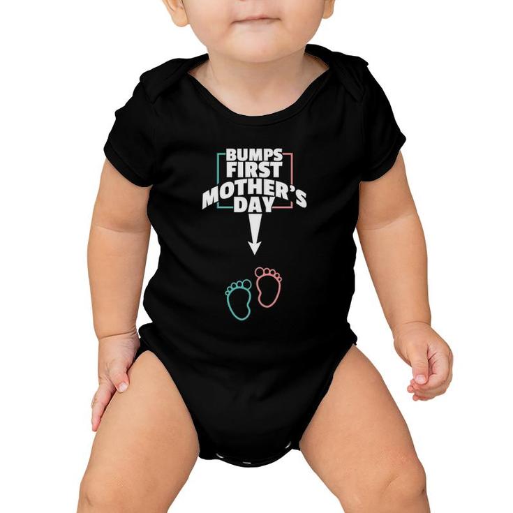Bumps First Mother's Day  Pregnant Mom Expecting Baby Baby Onesie