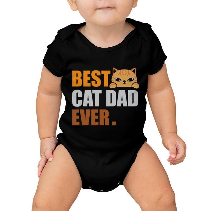 Cat Dad  Fathers Day Kitty Daddy Papa Christmas  Baby Onesie