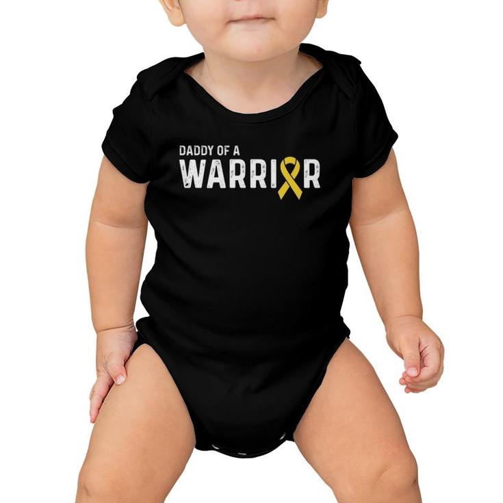 Childhood Cancer Awareness Products Ribbon Warrior Dad Baby Onesie