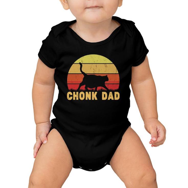 Chonk Dad Fat Cat Dad Meme Gifts For Cat Dads  Baby Onesie