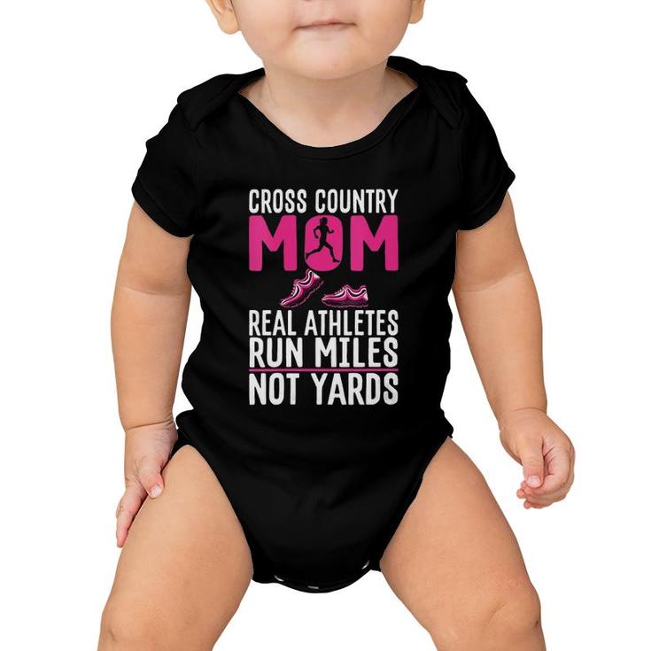 Cross Country Mom Run Miles Sports Mother Gift Baby Onesie