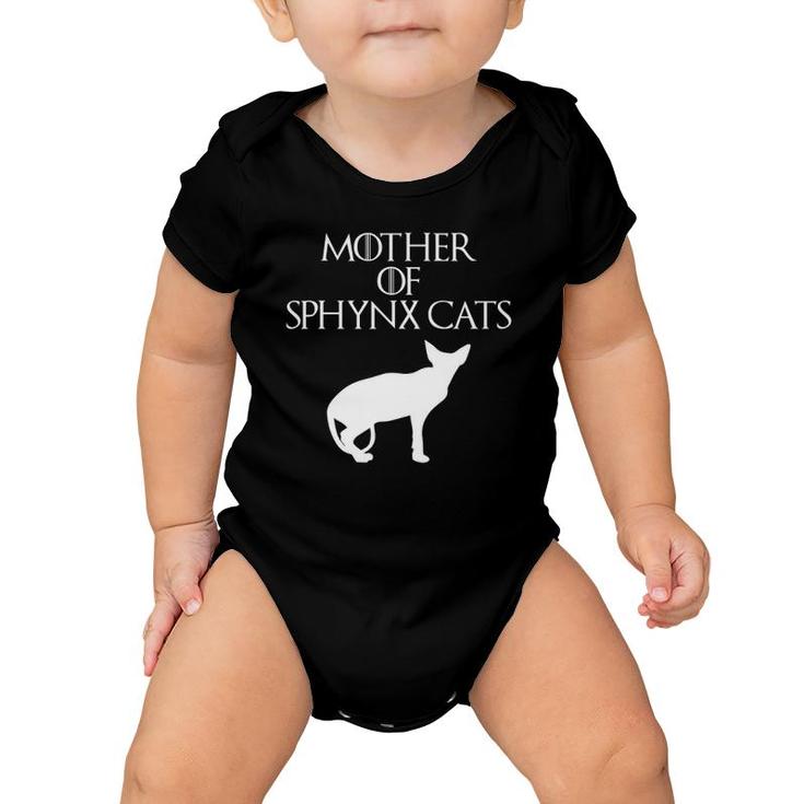 Cute & Unique White Mother Of Sphynx Cats E010509 Ver2 Baby Onesie