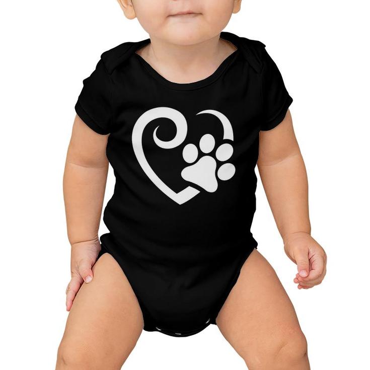Cute Heart Pawfunny Fur Mama Rescue Animal Baby Onesie