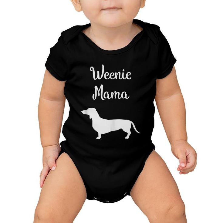 Dachshund Mama Womens Weenie Dog Lover Gift  Baby Onesie