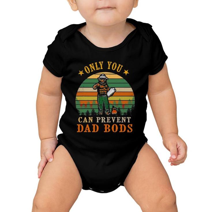 Dad Bear Only You Can Prevent Dad Bods Fathers Day Baby Onesie