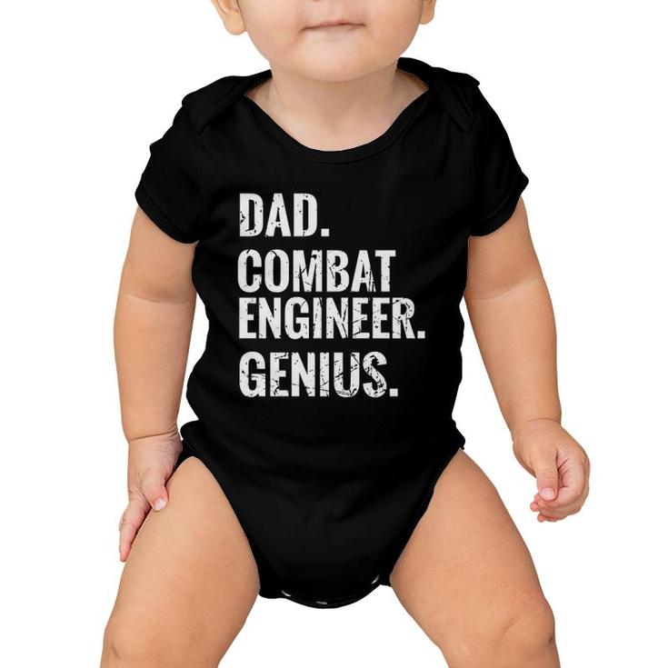 Dad Combat Engineer Genius Funny Combat Engineering  Baby Onesie