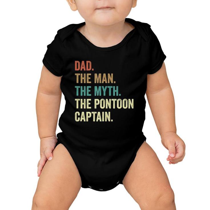 Dad Man Myth Pontoon Captain Funny Pontoon For Men  Baby Onesie