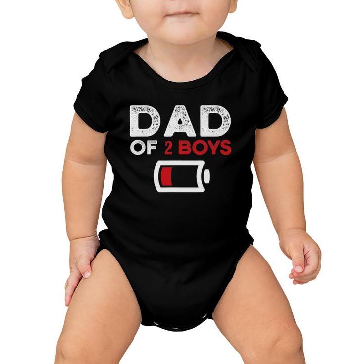 Dad Of 2 Boys Father's Day Gifts Baby Onesie
