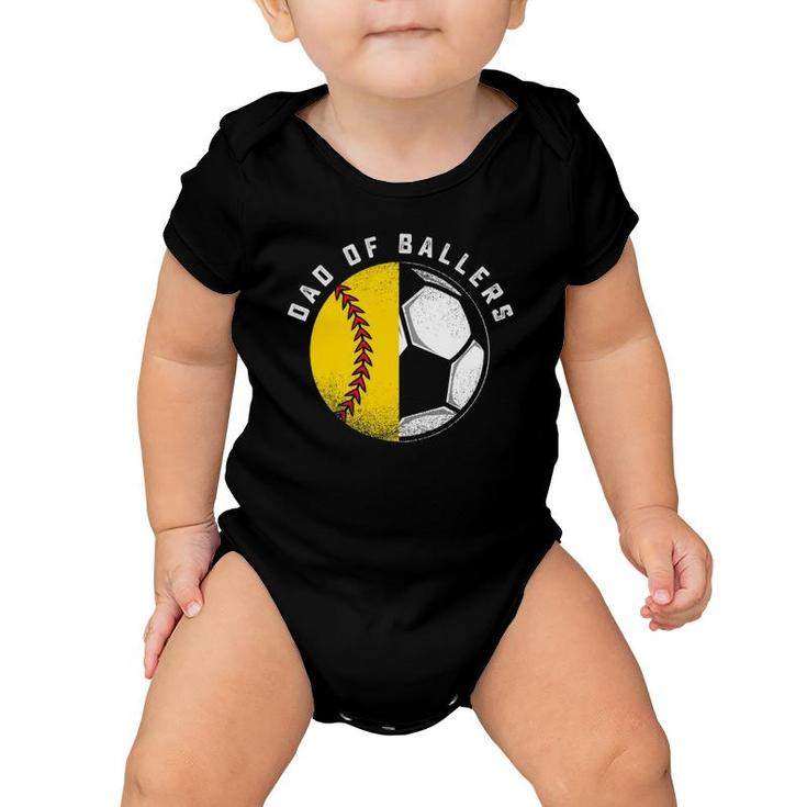 Dad Of Ballers Father Son Softball Soccer Player Coach Gift Baby Onesie