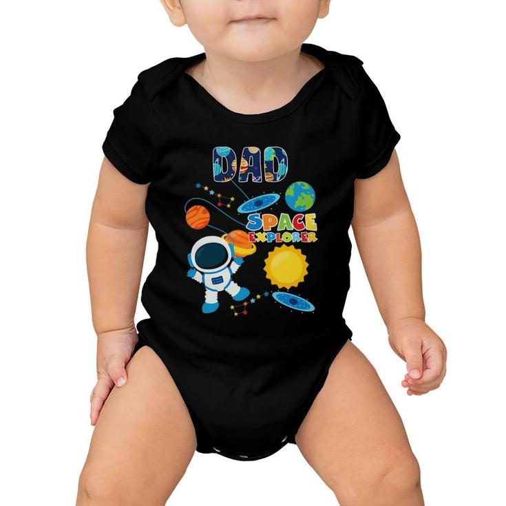 Dad Outer Space Astronaut For Father's Day Gift Baby Onesie