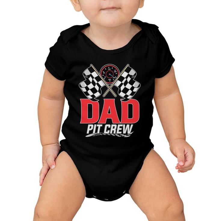 Dad Pit Crew Race Car Birthday Party Racing Family Baby Onesie