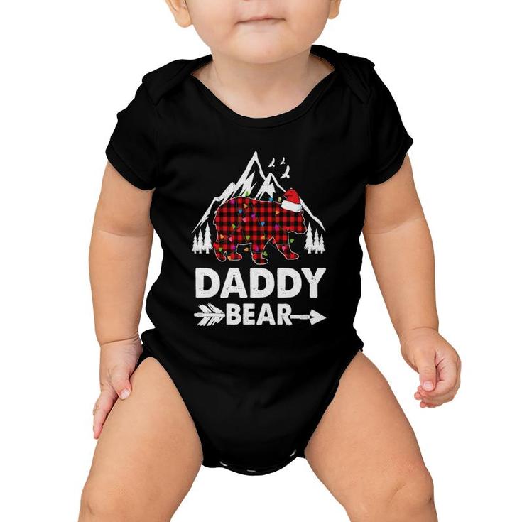 Daddy Bear  Red Buffalo Plaid Daddy Bear Pajama Baby Onesie