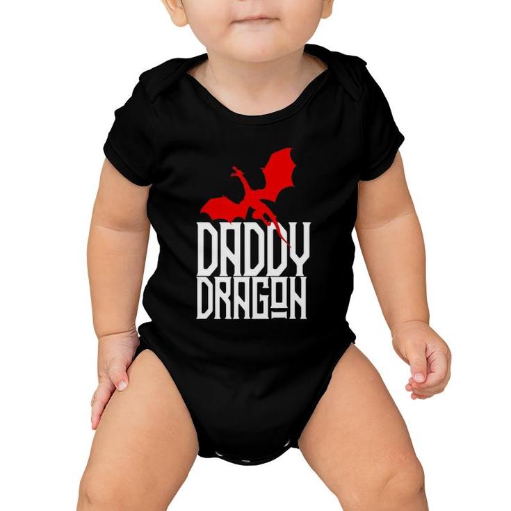 Daddy Dragon  Matching Family Tribe Red Dad Father Baby Onesie