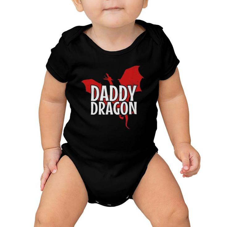 Daddy Dragon Mythical Legendary Creature Father's Day Dad Baby Onesie