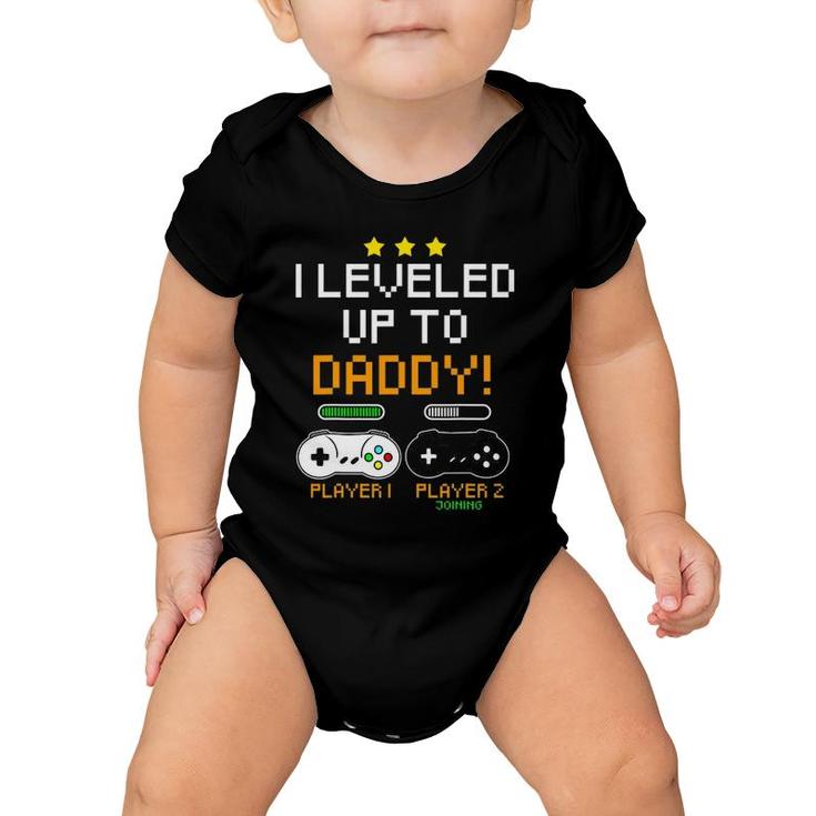 Daddy Gamer Player Progress Bar Gaming Baby Announcement Baby Onesie