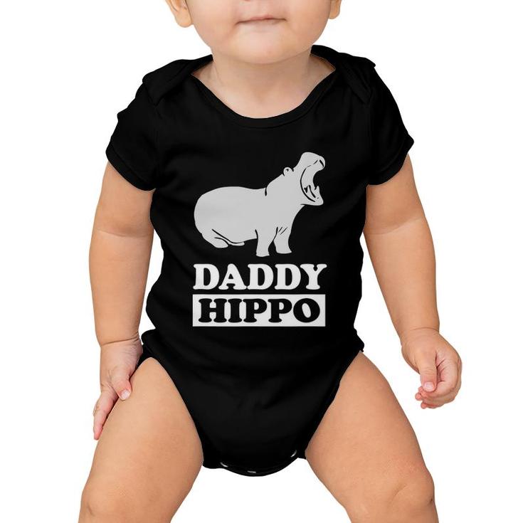 Daddy Hippo Animal Dad Funny Father Baby Onesie