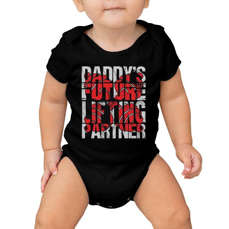 Daddy's Future Lifting Partner Fitness Workout Gift Baby Onesie