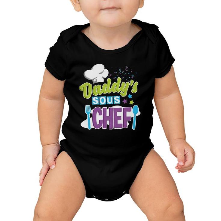 Daddy's Sous Chef Kid's Cooking Baby Onesie