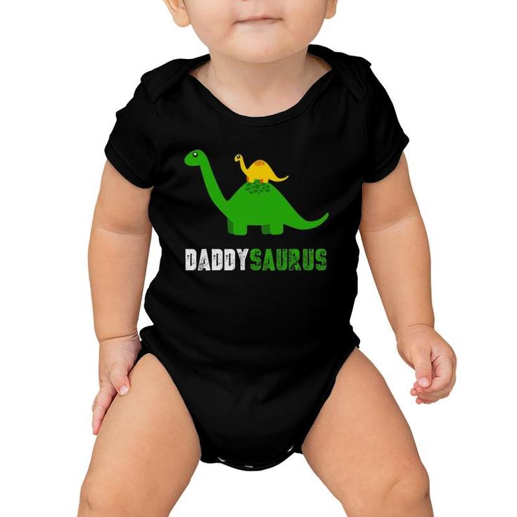Daddysaurus  Funny Father Dinosaur Gift For Dad Baby Onesie